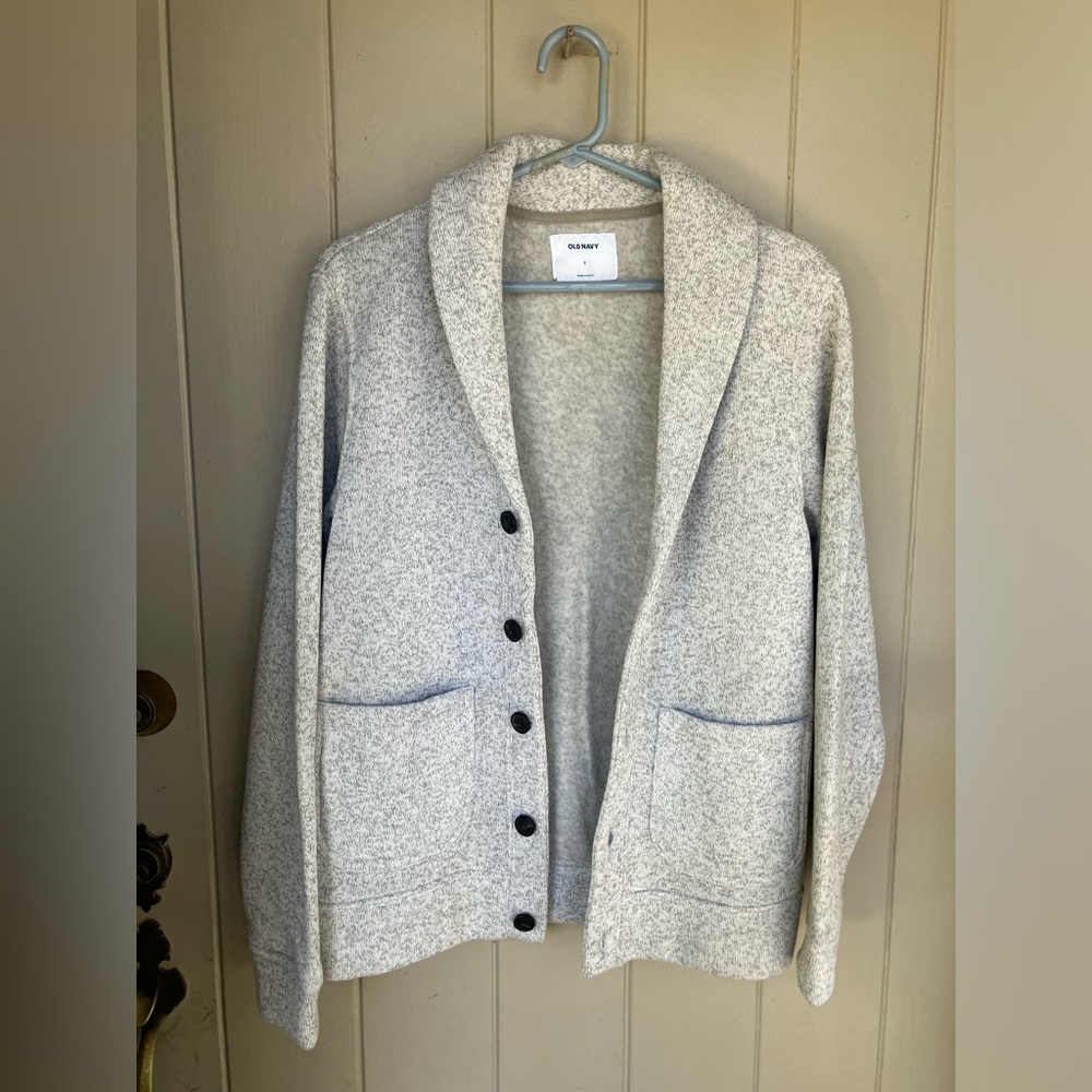 Old navy men’s grey button down cardigan